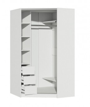 Шкаф-купе Угловой №1 (Белый текстурный) в Тарко-Сале - tarko-sale.mebel24.online | фото 3