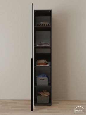 Шкаф Linnea MHR-1-2 2050х400х510 (Графит-М 11.1.25) в Тарко-Сале - tarko-sale.mebel24.online | фото 4