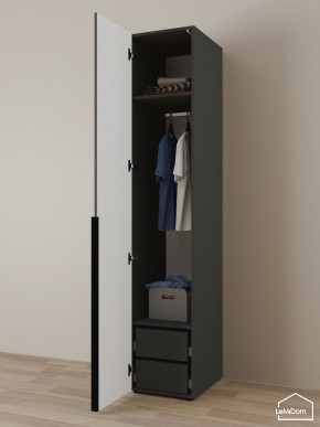 Шкаф Linnea MHR-1-3 2050х400х510 (Графит-М 11.1.25) в Тарко-Сале - tarko-sale.mebel24.online | фото 5