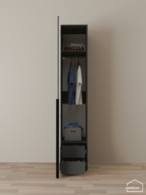 Шкаф Linnea MHR-1-3 2050х400х510 (Графит-М 11.1.25) в Тарко-Сале - tarko-sale.mebel24.online | фото 6