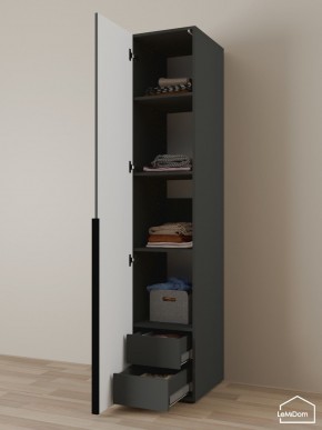 Шкаф Linnea MHR-1-4 2050х400х510 (Графит-М 11.1.25) в Тарко-Сале - tarko-sale.mebel24.online | фото 6