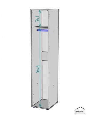 Шкаф Linnea MHR-1PO 2050х400х510 (Белый-М 11.1.2) в Тарко-Сале - tarko-sale.mebel24.online | фото 3