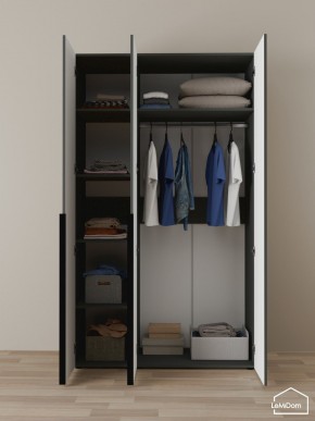 Шкаф Linnea MHR-3-1 2050х1200х510 (Графит-М 11.1.25) в Тарко-Сале - tarko-sale.mebel24.online | фото 4