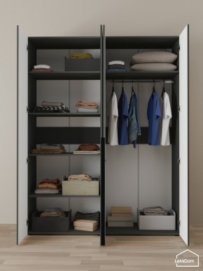 Шкаф Linnea MHR-4-1 2050х1600х510 (Графит-М 11.1.25) в Тарко-Сале - tarko-sale.mebel24.online | фото 4
