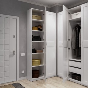 Шкаф МАКС однодверный узкий, цвет белый в Тарко-Сале - tarko-sale.mebel24.online | фото 4