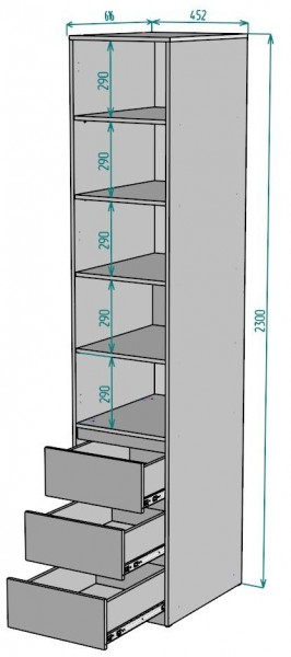 Шкаф Мальта H161 в Тарко-Сале - tarko-sale.mebel24.online | фото 2