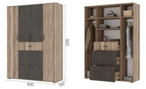 Шкаф Нельсон ШК03 Дуб каньон/железный камень в Тарко-Сале - tarko-sale.mebel24.online | фото 2
