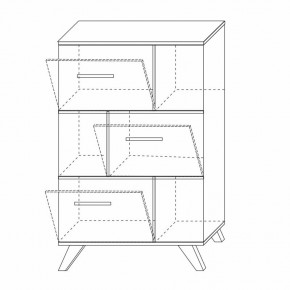 Шкаф низкий с нишами Вега Скандинавия в Тарко-Сале - tarko-sale.mebel24.online | фото 3