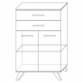 Шкаф низкий Вега Скандинавия в Тарко-Сале - tarko-sale.mebel24.online | фото 7