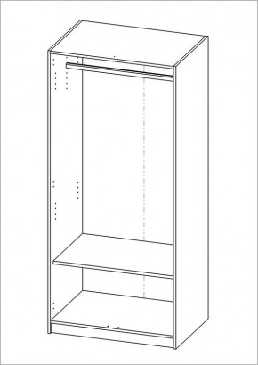 Шкаф ОРИОН двухдверный, цвет Дуб Венге в Тарко-Сале - tarko-sale.mebel24.online | фото 2