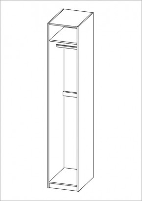 Шкаф ПЕГАС однодверный, цвет Дуб Венге в Тарко-Сале - tarko-sale.mebel24.online | фото 3