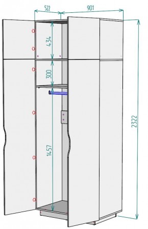Шкаф "Аврора (H36)" в Тарко-Сале - tarko-sale.mebel24.online | фото 2