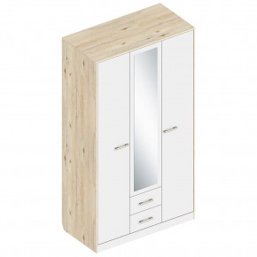 Шкаф "Милана" 3-х створчатый с 2 ящиками по центру в Тарко-Сале - tarko-sale.mebel24.online | фото
