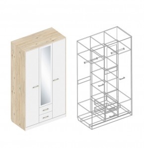 Шкаф "Милана" 3-х створчатый с 2 ящиками по центру в Тарко-Сале - tarko-sale.mebel24.online | фото 3