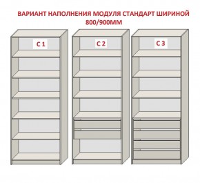 Шкаф распашной серия «ЗЕВС» (PL3/С1/PL2) Серый камень/Небраска натуральный в Тарко-Сале - tarko-sale.mebel24.online | фото 6
