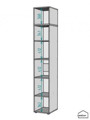 Шкаф с антресолью Linnea MHR-1A-2 2450х400х510 (Белый-М 11.1.2) в Тарко-Сале - tarko-sale.mebel24.online | фото 3