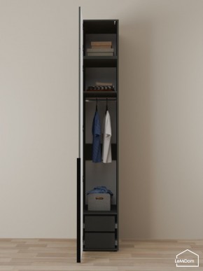Шкаф с антресолью Linnea MHR-1A-3 2450х400х510 (Графит-М 11.1.25) в Тарко-Сале - tarko-sale.mebel24.online | фото 6
