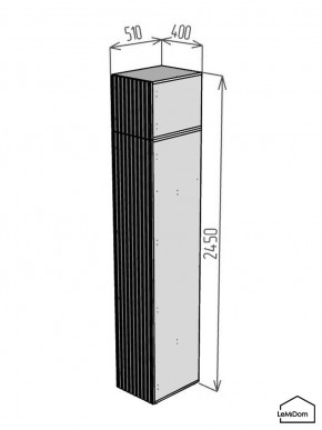 Шкаф с антресолью Linnea MHR-1A-4 2450х400х510 (ДВ-М 11.1.25) в Тарко-Сале - tarko-sale.mebel24.online | фото 2