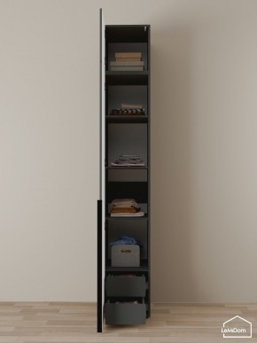 Шкаф с антресолью Linnea MHR-1A-4 2450х400х510 (Графит-М 11.1.25) в Тарко-Сале - tarko-sale.mebel24.online | фото 4