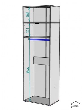 Шкаф с антресолью Linnea MHR-2A-1 2450х800х510 (Белый-М 11.1.1) в Тарко-Сале - tarko-sale.mebel24.online | фото 3