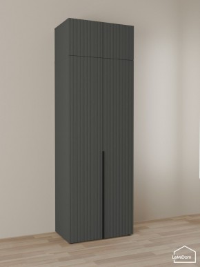 Шкаф с антресолью Linnea MHR-2A-1 2450х800х510 (Графит-М 11.1.25) в Тарко-Сале - tarko-sale.mebel24.online | фото