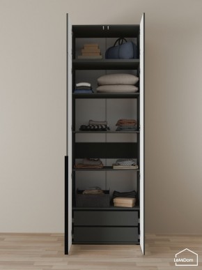 Шкаф с антресолью Linnea MHR-2A-3 2450х800х510 (Графит-М 11.1.25) в Тарко-Сале - tarko-sale.mebel24.online | фото 5