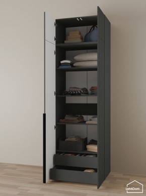 Шкаф с антресолью Linnea MHR-2A-3 2450х800х510 (Графит-М 11.1.25) в Тарко-Сале - tarko-sale.mebel24.online | фото 6
