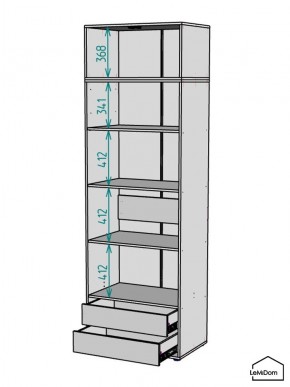 Шкаф с антресолью Linnea MHR-2A-4 2450х800х510 (Белый-М 11.1.1) в Тарко-Сале - tarko-sale.mebel24.online | фото 3