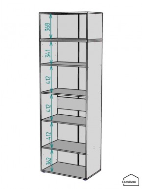 Шкаф с антресолью Linnea MHR-2POA-2 2450х800х510 (Белый-М 11.1.2) в Тарко-Сале - tarko-sale.mebel24.online | фото 3