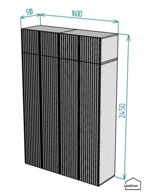 Шкаф с антресолью Linnea MHR-4POA-1 2450х1600х510 (Белый-М 11.1.2) в Тарко-Сале - tarko-sale.mebel24.online | фото 2