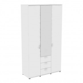 Шкаф с зеркалом Ольга H57_M (Белый) в Тарко-Сале - tarko-sale.mebel24.online | фото