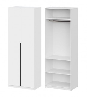 Шкаф ШК-5 + 2 полки (800) Белый текстурный в Тарко-Сале - tarko-sale.mebel24.online | фото