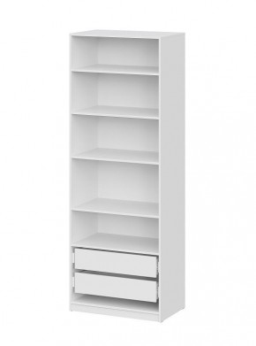 Шкаф ШК-5 + 4 полки + ящики (800) Белый текстурный в Тарко-Сале - tarko-sale.mebel24.online | фото