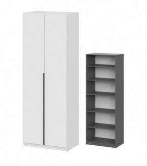 Шкаф ШК-5 + 4 полки (800) Белый текстурный в Тарко-Сале - tarko-sale.mebel24.online | фото 2