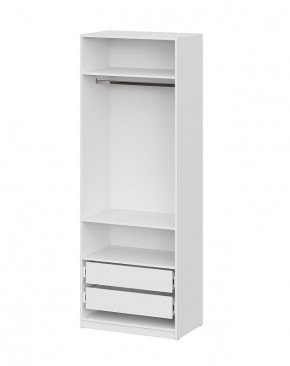 Шкаф ШК-5 + 2 полки + ящики (800) Белый текстурный в Тарко-Сале - tarko-sale.mebel24.online | фото 3