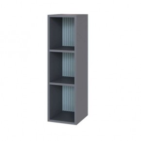 Шкаф Сириния навесной открытый серый графит/МДФ бриз в Тарко-Сале - tarko-sale.mebel24.online | фото