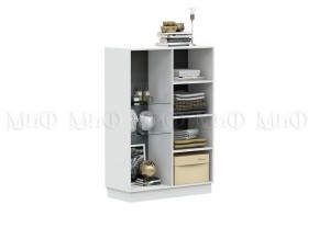 МАГНОЛИЯ Шкаф-стекло низкий (Белый глянец/Белый) в Тарко-Сале - tarko-sale.mebel24.online | фото 2