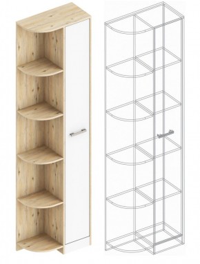 Шкаф-стеллаж "Милана" ПРАВЫЙ в Тарко-Сале - tarko-sale.mebel24.online | фото