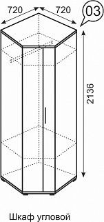 Шкаф угловой Ното в Тарко-Сале - tarko-sale.mebel24.online | фото 3