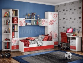 ВЕГА АЛФАВИТ Шкаф (Белый/Красный) в Тарко-Сале - tarko-sale.mebel24.online | фото 2