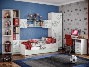 ВЕГА АЛФАВИТ Шкаф (Белый/Мята) в Тарко-Сале - tarko-sale.mebel24.online | фото 2