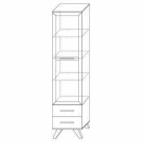 Шкаф-витрина 450 Вега Скандинавия в Тарко-Сале - tarko-sale.mebel24.online | фото 3