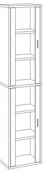 Шкаф-витрина Домино СУ(ш1в2)+2ФС в Тарко-Сале - tarko-sale.mebel24.online | фото 3