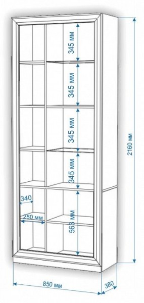 Шкаф-витрина Нобиле ШВтВ-ФСД-БЯН в Тарко-Сале - tarko-sale.mebel24.online | фото 3