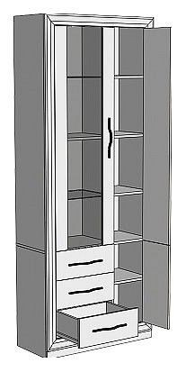Шкаф-витрина Нобиле ШВтВ-ФСД-БЯН в Тарко-Сале - tarko-sale.mebel24.online | фото 2