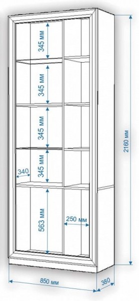 Шкаф-витрина Нобиле ШВтВ-ФСД-БЯН в Тарко-Сале - tarko-sale.mebel24.online | фото 3
