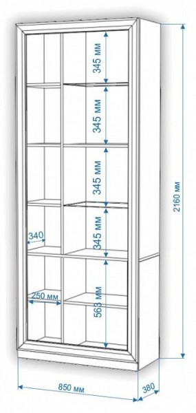 Шкаф-витрина Нобиле ШВтВ-ФСД-ФГК в Тарко-Сале - tarko-sale.mebel24.online | фото 3