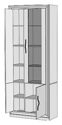 Шкаф-витрина Нобиле ШВтВ-ФСД-ФГК в Тарко-Сале - tarko-sale.mebel24.online | фото
