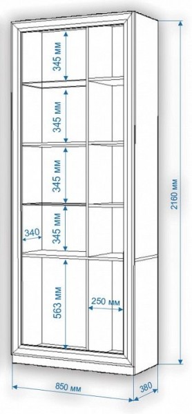 Шкаф-витрина Нобиле ШВтВ-ФСД-ФГК в Тарко-Сале - tarko-sale.mebel24.online | фото 3