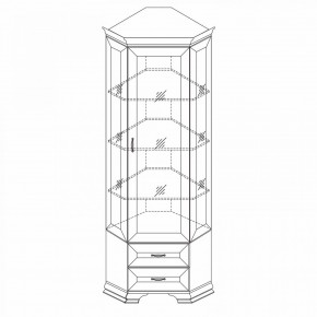 Шкаф-витрина угловой Сиена в Тарко-Сале - tarko-sale.mebel24.online | фото 4